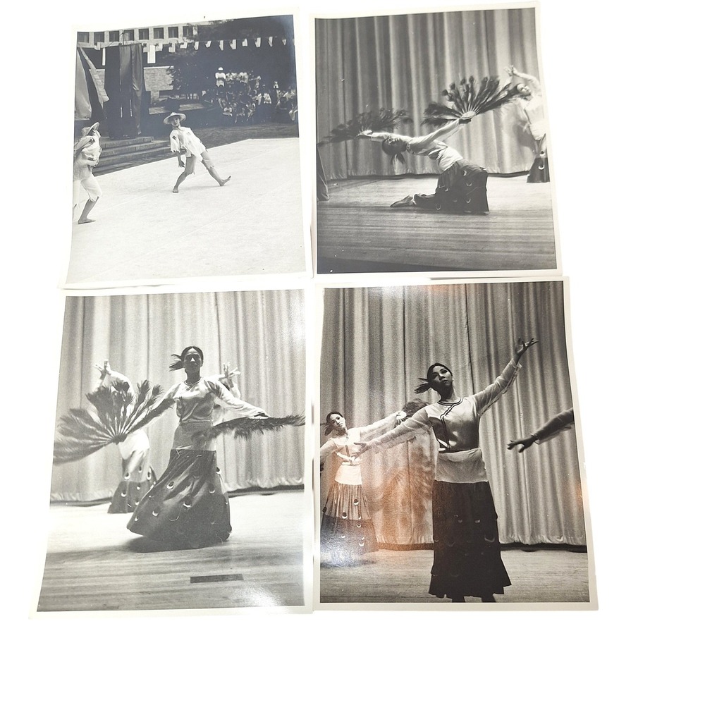 Vintage Black and White Dance Performance Photographs Set of 4 Stage